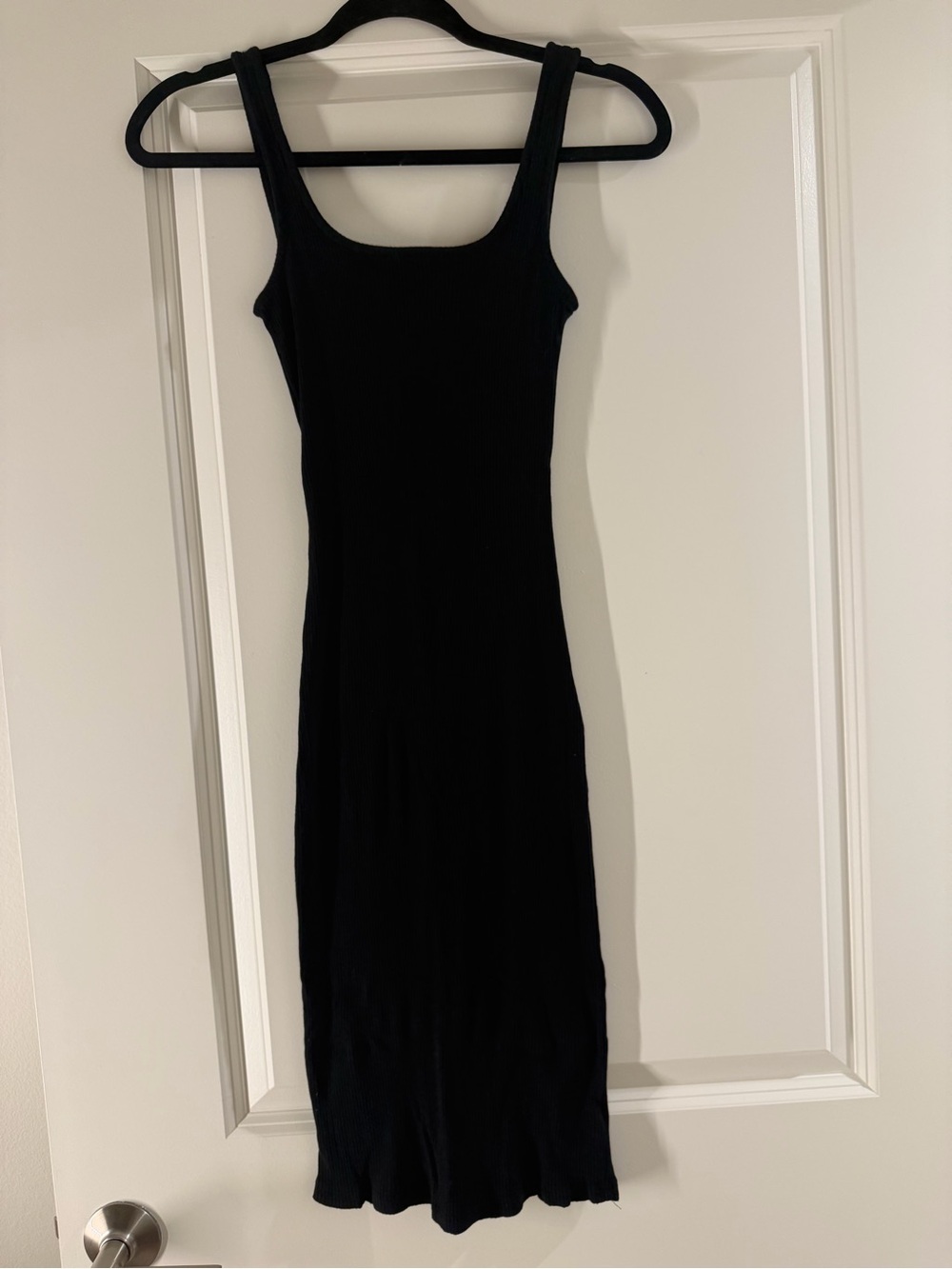 Sleeveless Black Midi Tank Dress - Classic Women’s Style